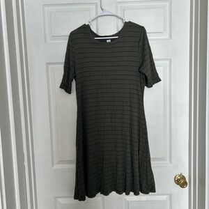Old Navy Olive and Black Striped Top